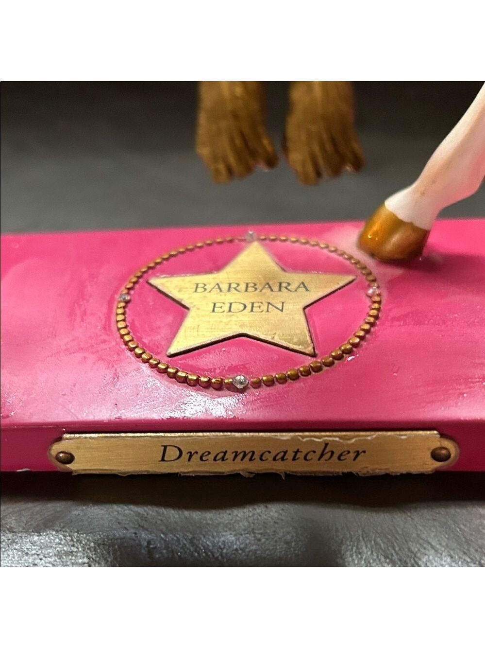 Dreamcatcher Horse Figurine - Pink and Gold - Picture 3 of 11